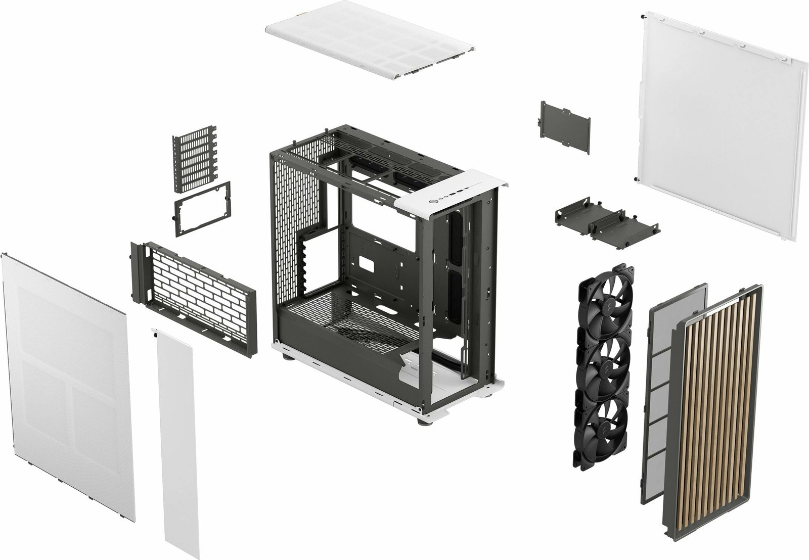 Kasë Fractal Design FD-C-NOR1X-03, Midi Tower, PC, White