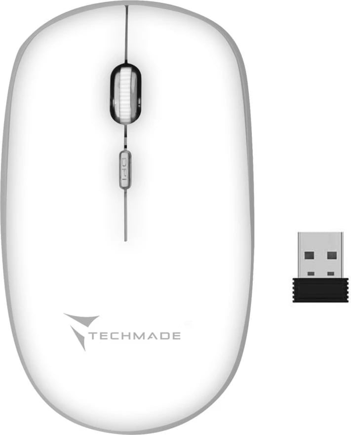 Maus Techmade Wireless 1600 DPI i bardhë