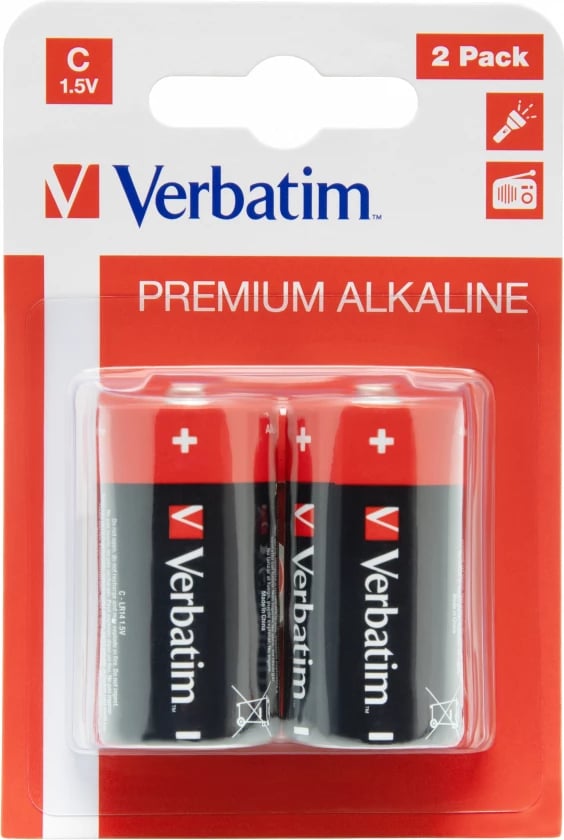 Bateri C Alkaline Verbatim 1.5V, 49922