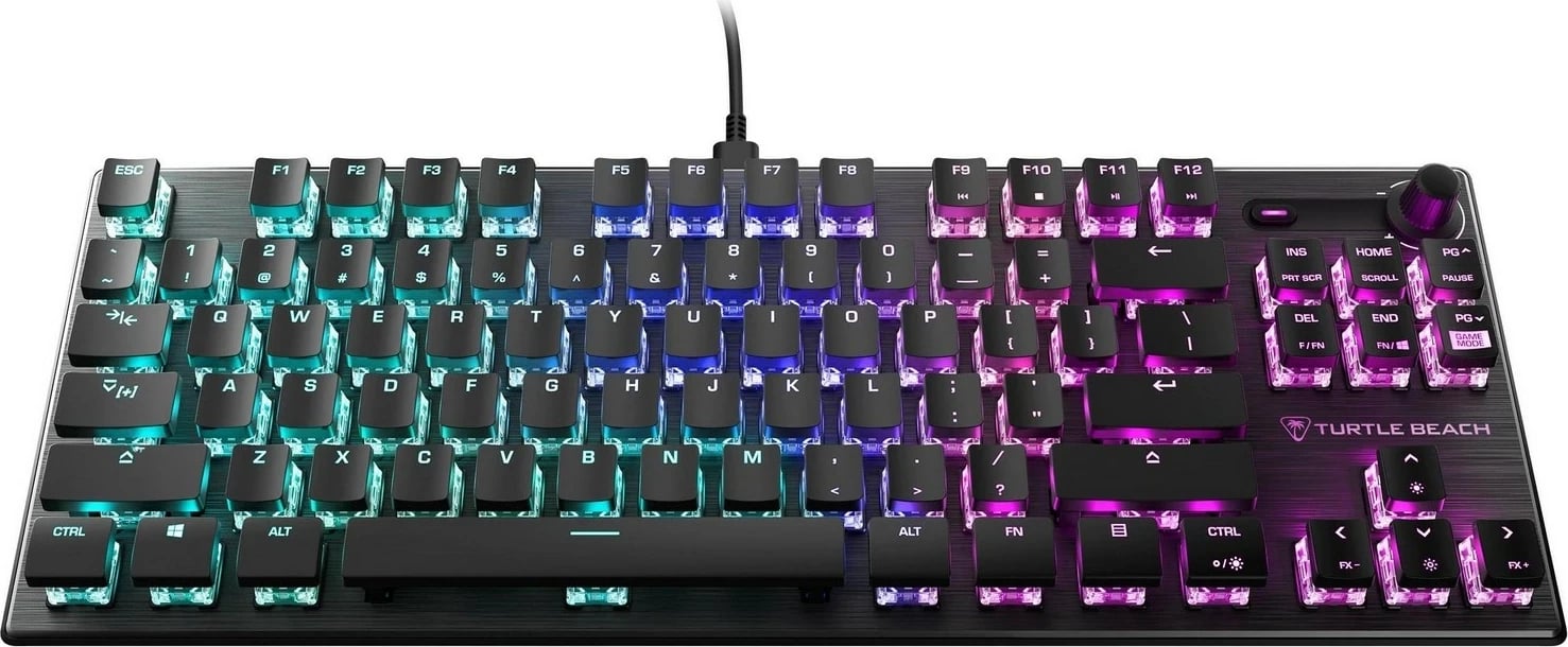 Tastierë Turtle Beach Vulcan TKL AIMO, RGB, Linear, US, e zezë