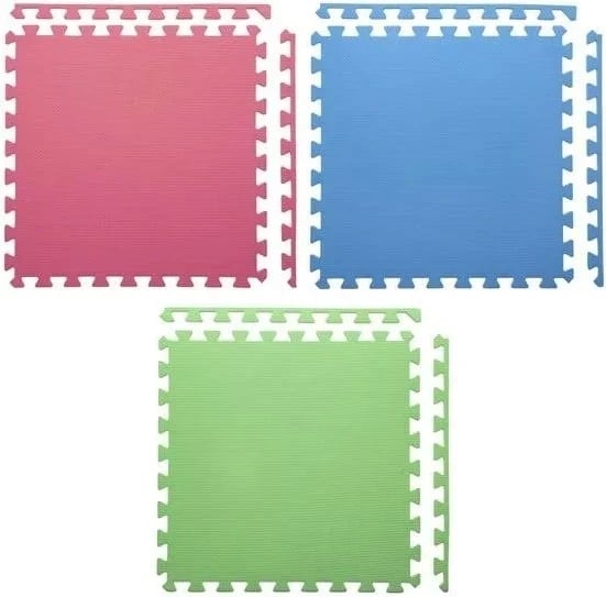 Puzzle mat ONE FITNESS MP10, jeshil-blu-kuq, multipack