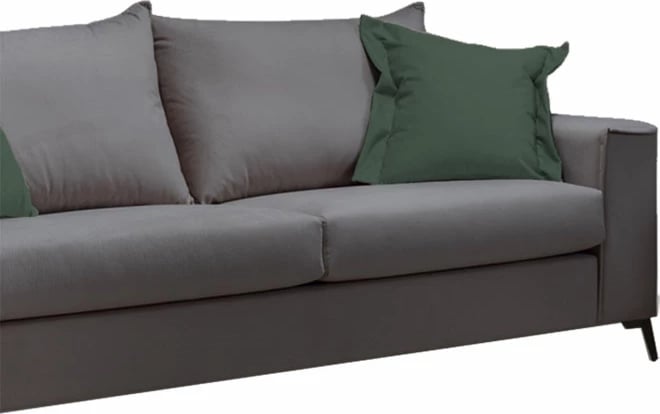 Divan Verona 3 ulëse, anthracite - jastëkët cypress 225x93x100cm