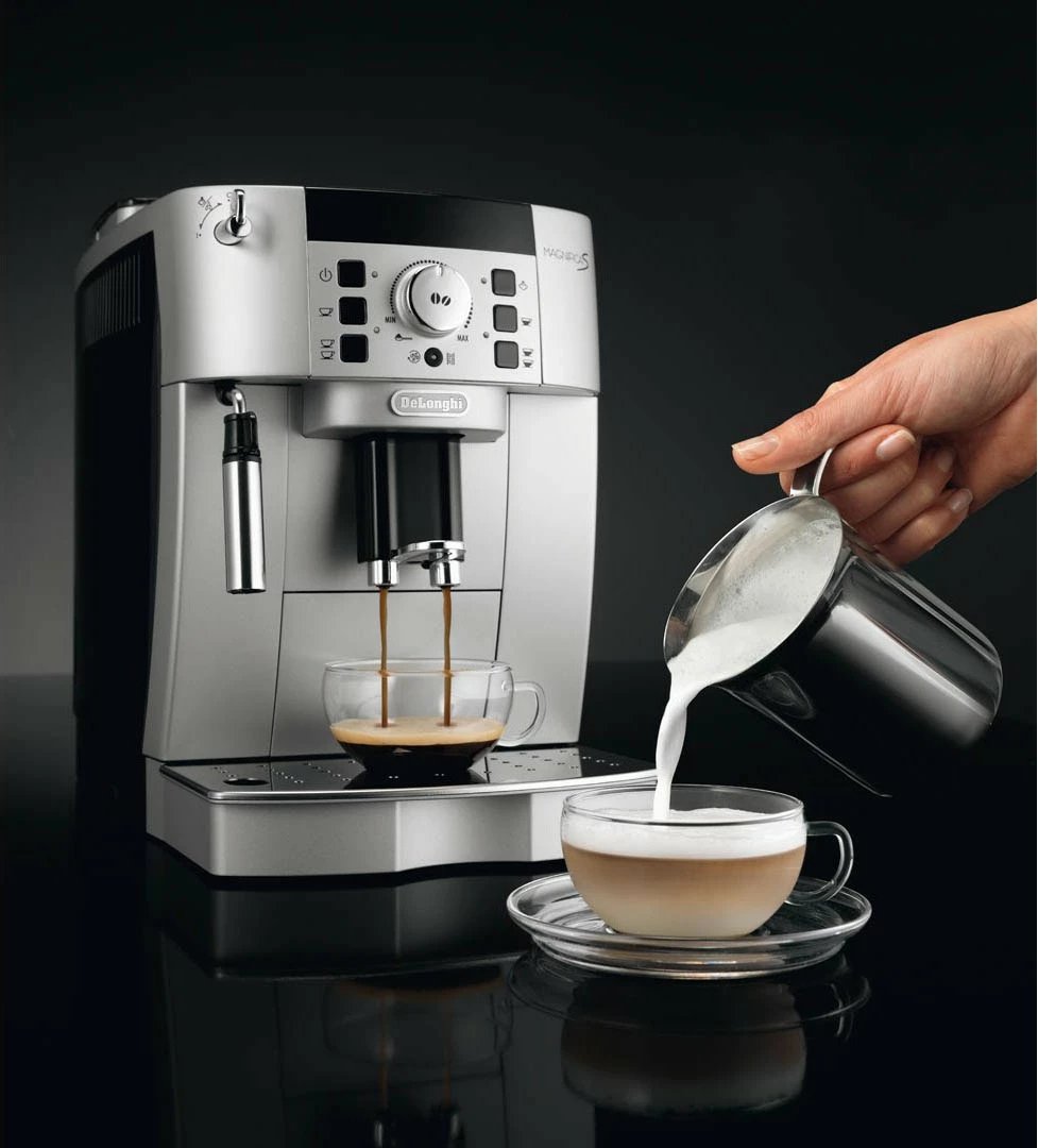 Aparat espresso De’Longhi ECAM 22.110.SB, 1.8 L, Kafe kokrra, Kafe e bluar, Mulli i integruar, 1450 W, E zezë, Argjend