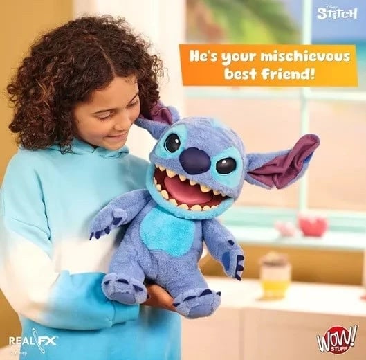 Pupë interaktive WOW Stuff Disney Real FX Stitch, Blu