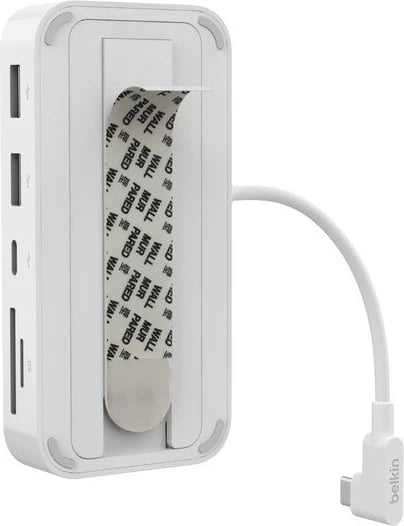 Stacioni i Dokimit Belkin, INC011btWH, USB-C 6n1 me mbajtëse, bardhë