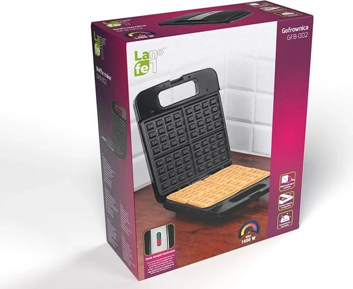 Hekur për waffle Lafe GFB-002, i zi