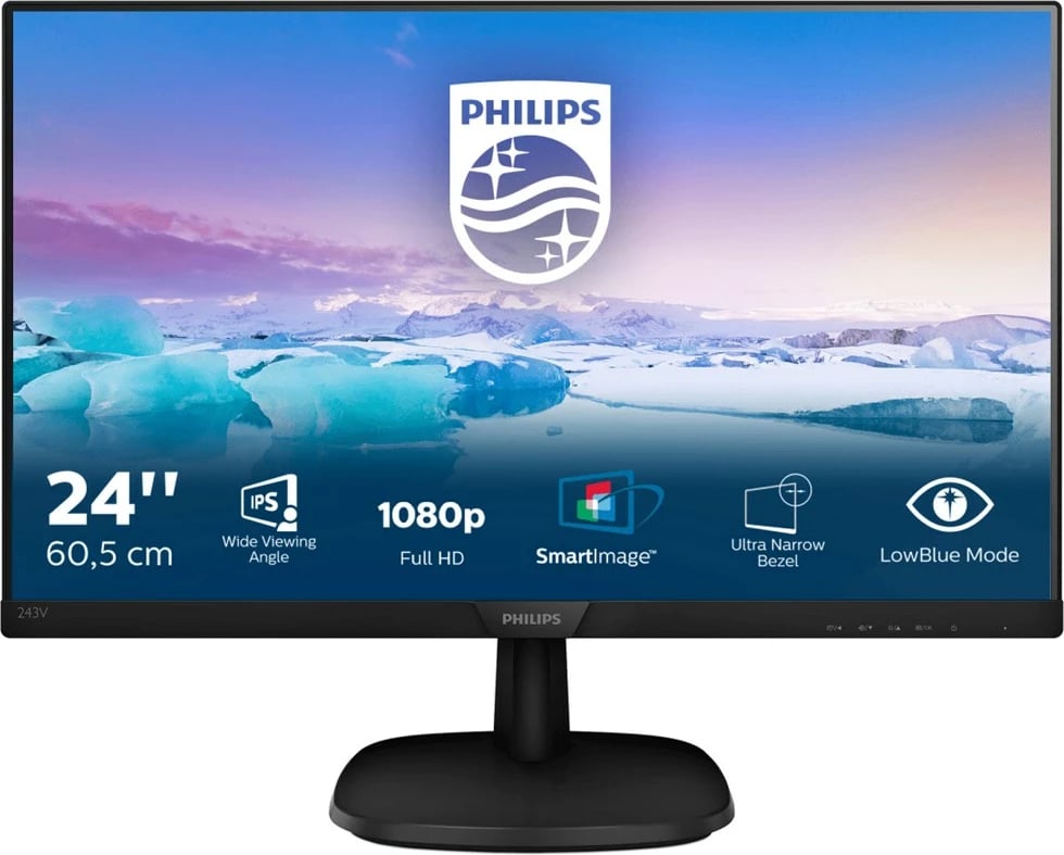 Monitor Philips V Line 243V7QDSB/00, 23.8",  Full HD, i zi 