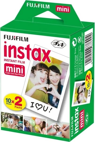 Letër fotografike Fujifilm Instax Mini Glossy, 2 paketa (20 foto)