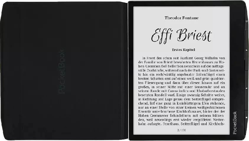 Mbështjellës për e-book PocketBook, 7", Flip, i zi