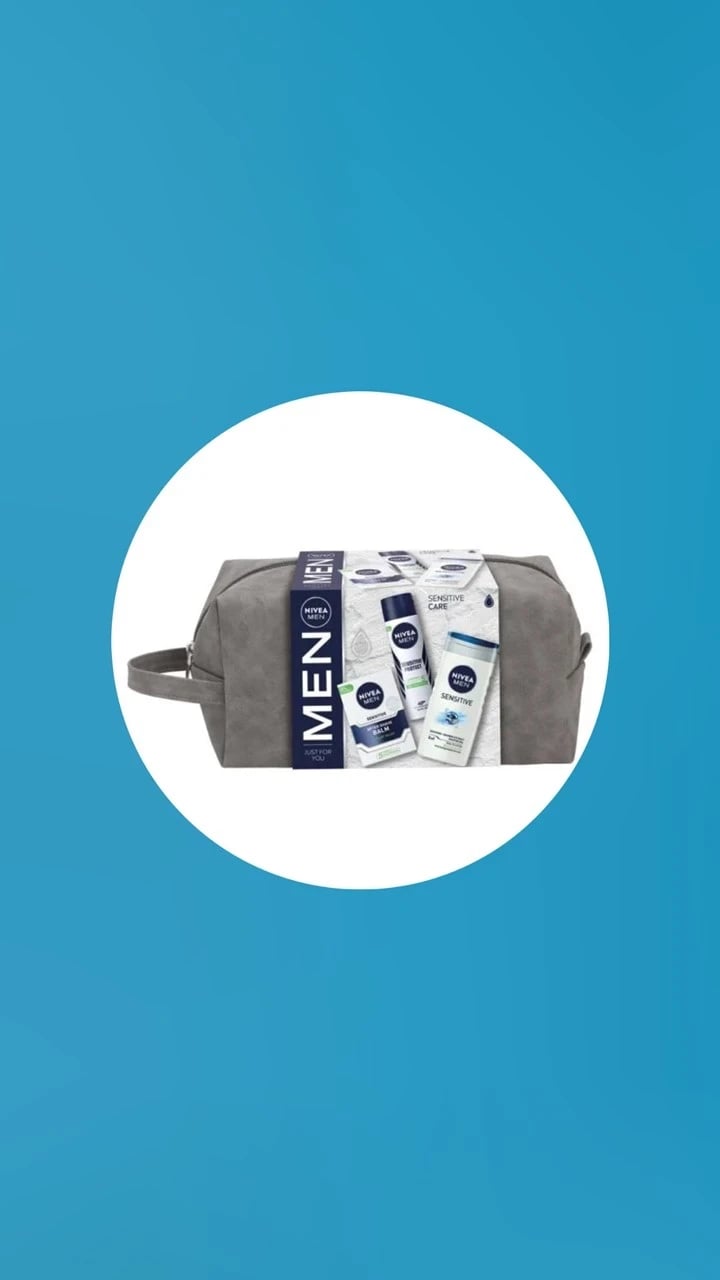 Set për trup Nivea Sensitive, Xhel dushi 250 ml + Antiperspirant 150 ml + Losion pas rrojes 100ml