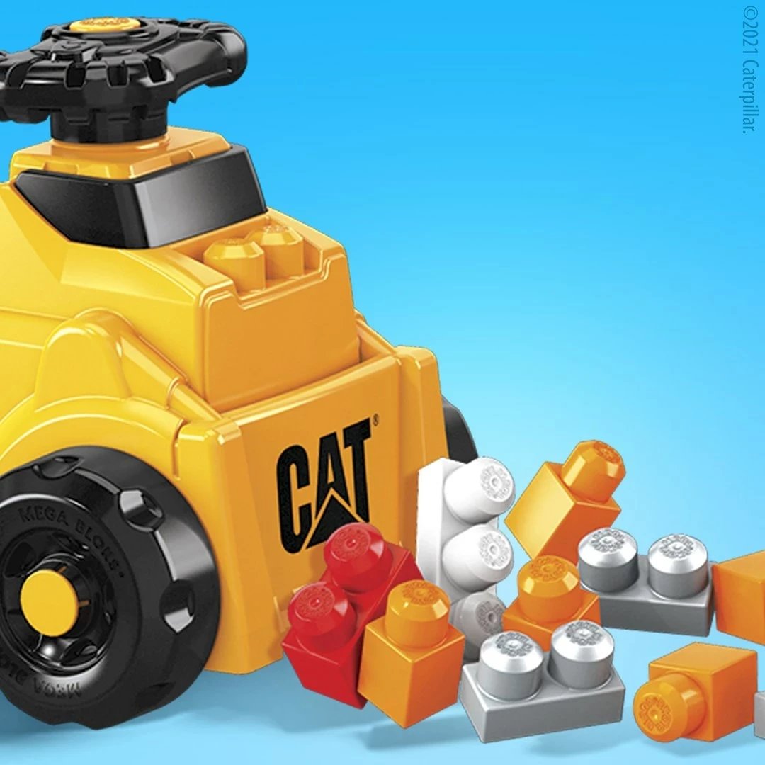 Lodër me rrota MEGA BLOKS CAT, MATTEL, e verdhë