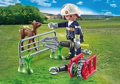 Seti i ndërtimit Playmobil Action Heroes 71467, Për shpëtimin e kafshëve