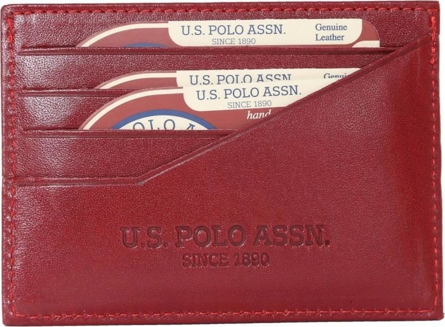 Mbajtëse kartelash për meshkuj U.S. Polo Assn., Claret Red