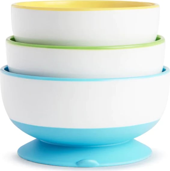 Set tasa ushqimi për fëmijë Munchkin Stay Put Suction Bowls, 3 copë