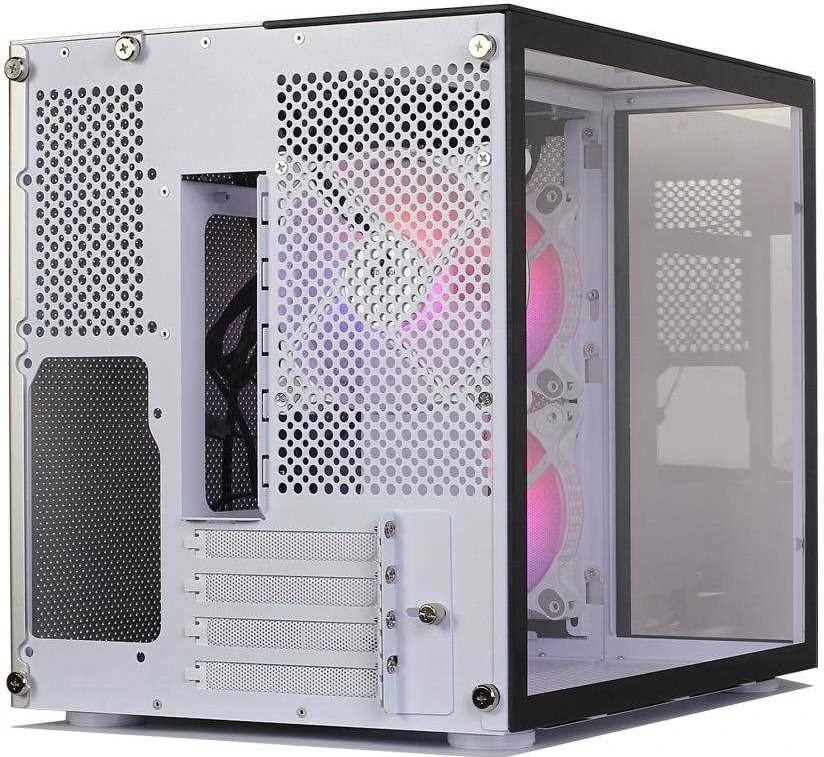 Kasë Redragon AXE, Cube case, micro-ATX, mini-ITX, 3 ventilatorë, pa furnizim, bardhë e zi