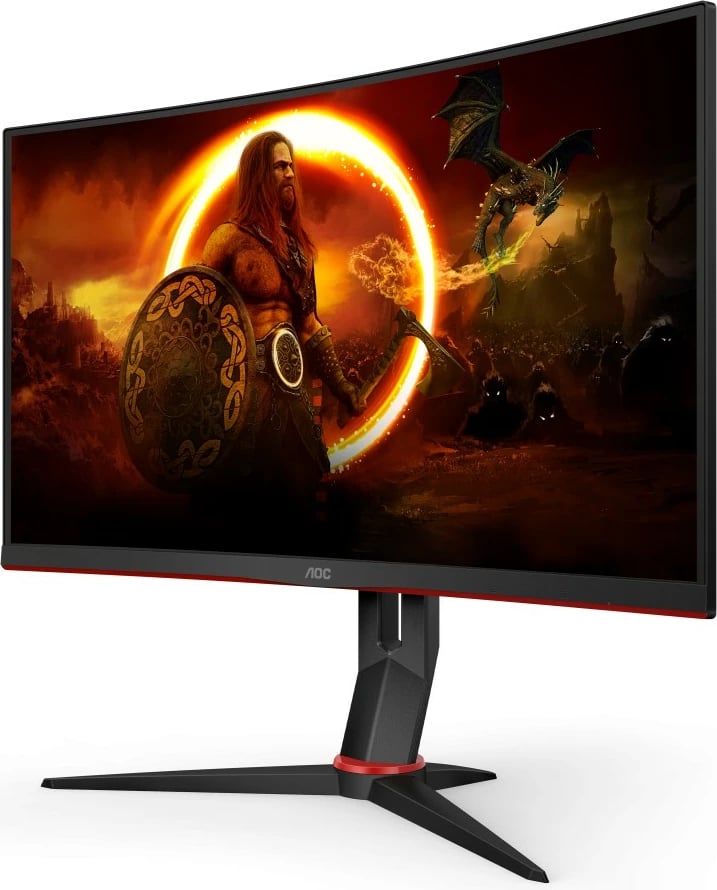 Monitor AOC CQ27G2S/BK, 27", Quad HD, 165Hz, i zi, i kuq