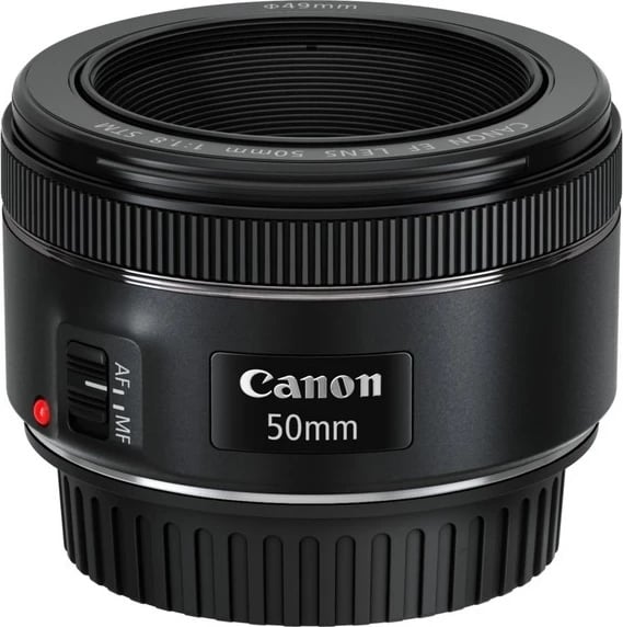 Lente për kamera digjitale Canon EF 50mm f/1.8 STM. e zezë