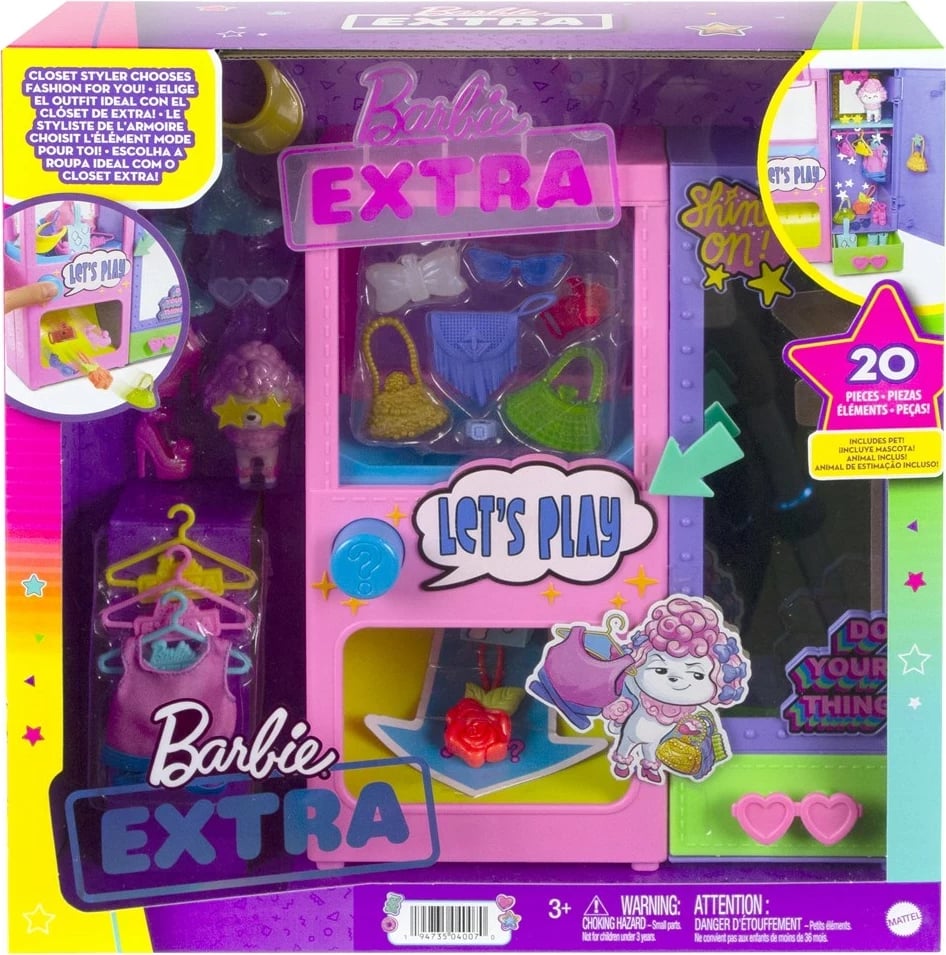 Set Barbie Extra Style Creator 20 pjesë, MATTEL, Shumëngjyrësh