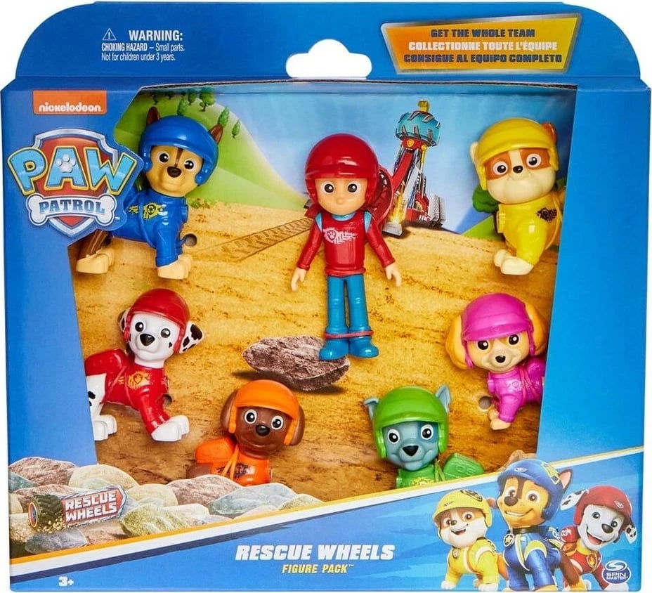 Figurina aksioni PAW Patrol, set 7 copë, shumëngjyrëshe