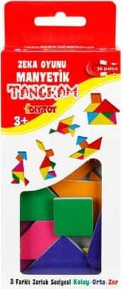 Lojë inteligjence magnetike Diytoy Tangram