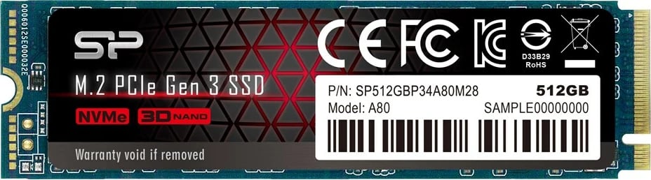 Kartë SSD PCI Express 3.0 P34A80 M2, 512GB