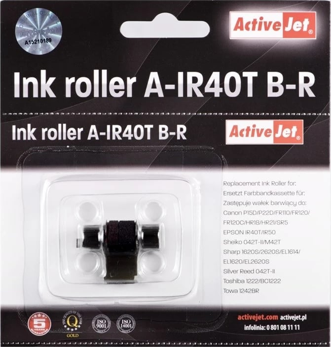 Set rroller ngjyra zëvendësuese për printer Activejet, 5 copë, e kuqe/e zezë