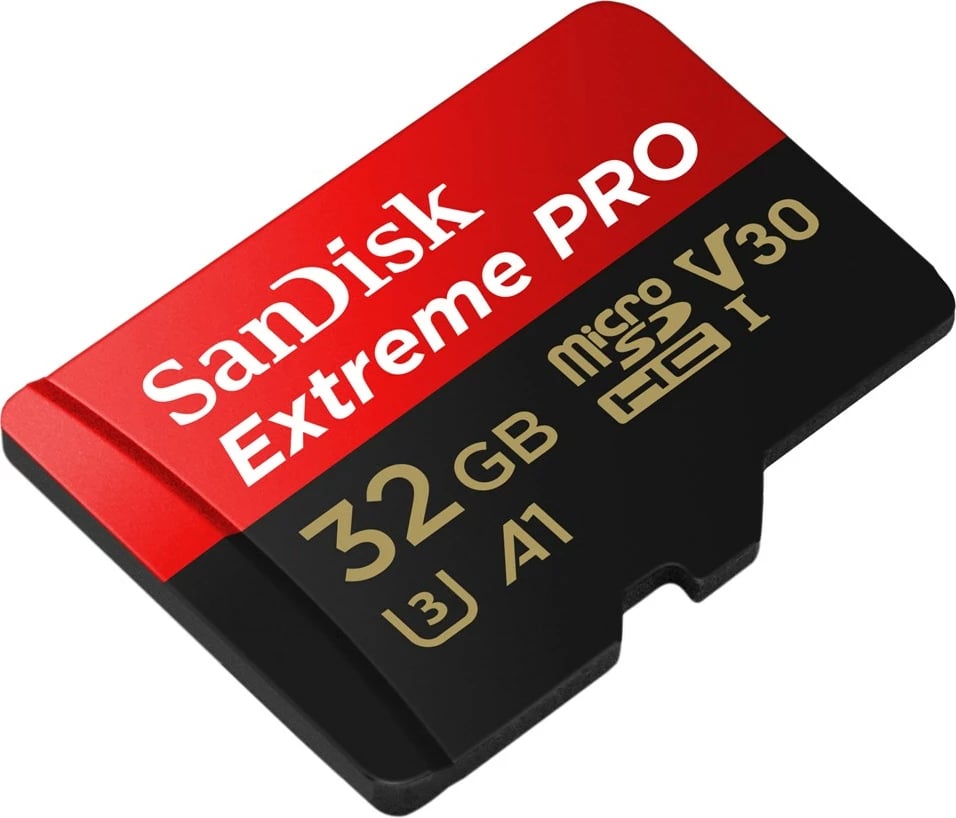 Kartë kujtese SanDisk Extreme Pro, 32 GB MicroSDHC Class 10 UHS-I, e kuqe