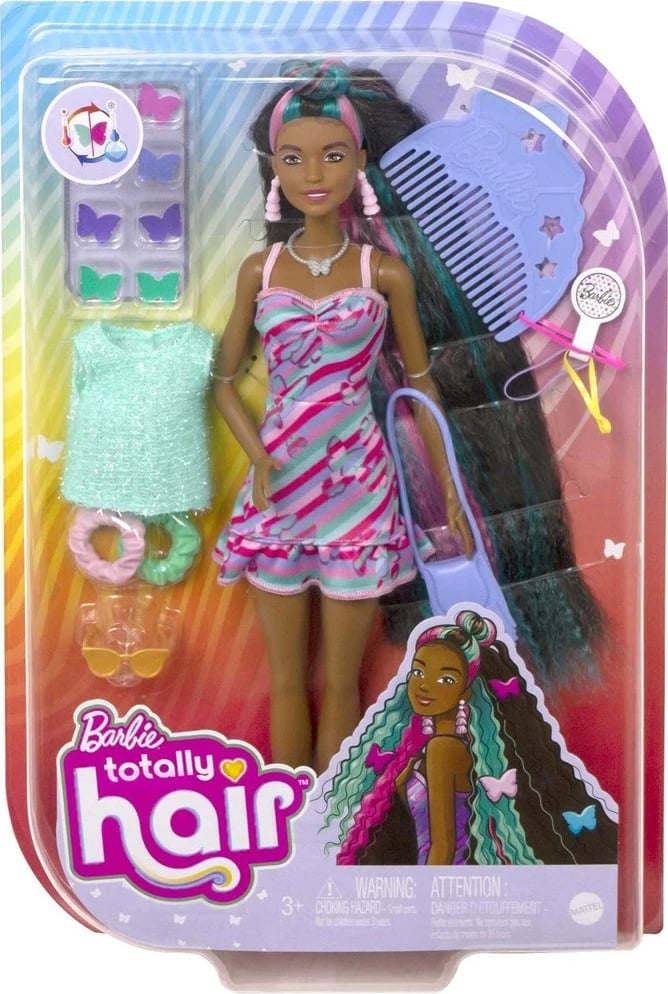 Lodër Barbie Totally Hair, MATTEL, shumëngjyrëshe