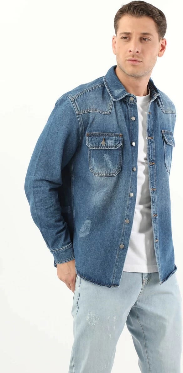 Këmishë xhins për meshkuj Banny Jeans, blu