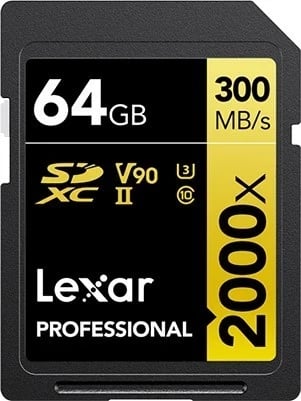 Kartë kujtese Lexar Professional 2000x SDXC, 64GB, UHS-II U3 (260/300 MB/s)