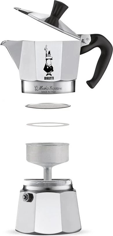 Moka pot Bialetti Moka Express 0.2 L, Alumini, E zezë