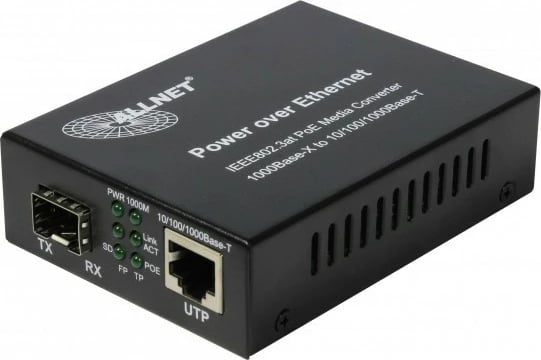 Konvertues rrjeti ALLNET ALL-MC202P-SFP1-POE, Gigabit Ethernet, PoE