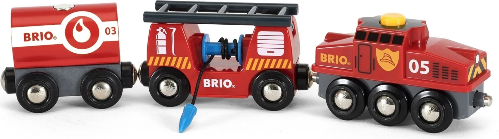 Tren lodër BRIO Rescue Firefighting, Ravensburger, i kuq