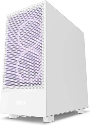 Kasë kompjuteri NZXT H5 Flow, me xham, i bardhë 