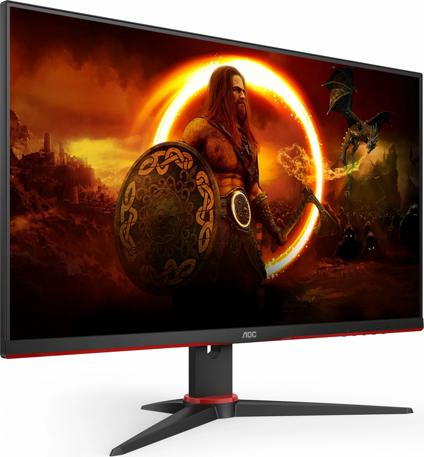 Monitor gaming AOC 24G2SAE/BK, 23.8", Full HD, 1 ms, i zi, i kuq