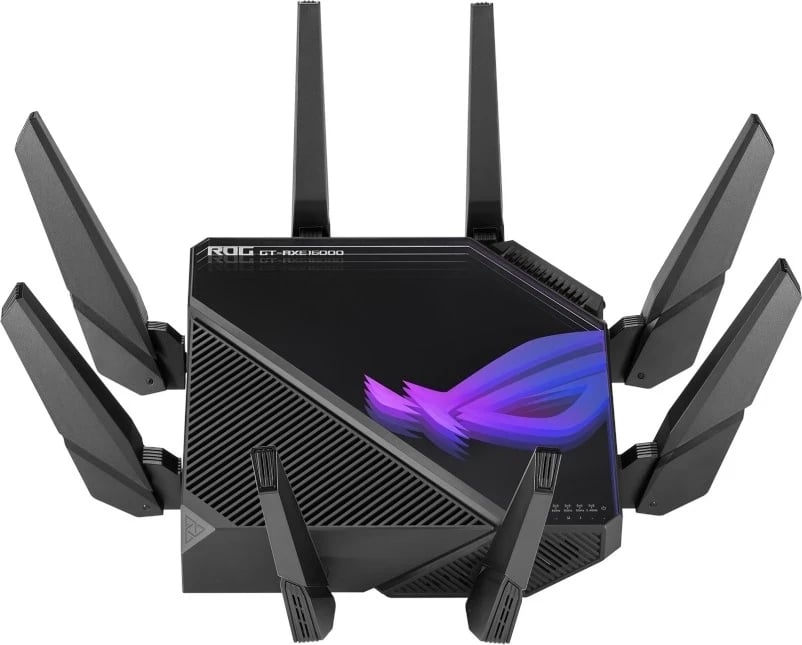 Router ASUS GT-AXE16000, 4 bërthama, 2.4 GHz, 5 GHz, 6 GHz, i zi