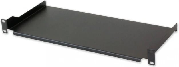 Rafti Intellinet 1U 200mm për kasë 19", me dy pika fiksimi, i plotë, ngjyrë e zezë