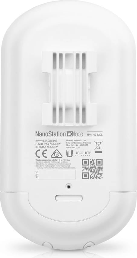 Access Point Ubiquiti NanoStation 5AC Loco, 1000 Mbit/s, e bardhë