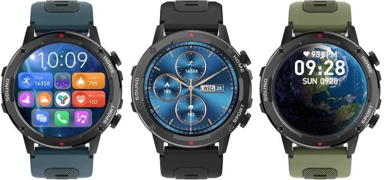 Smartwatch Tracer SMR11 HERO 1.39, Bluetooth, IP67, ngjyrë qymyr