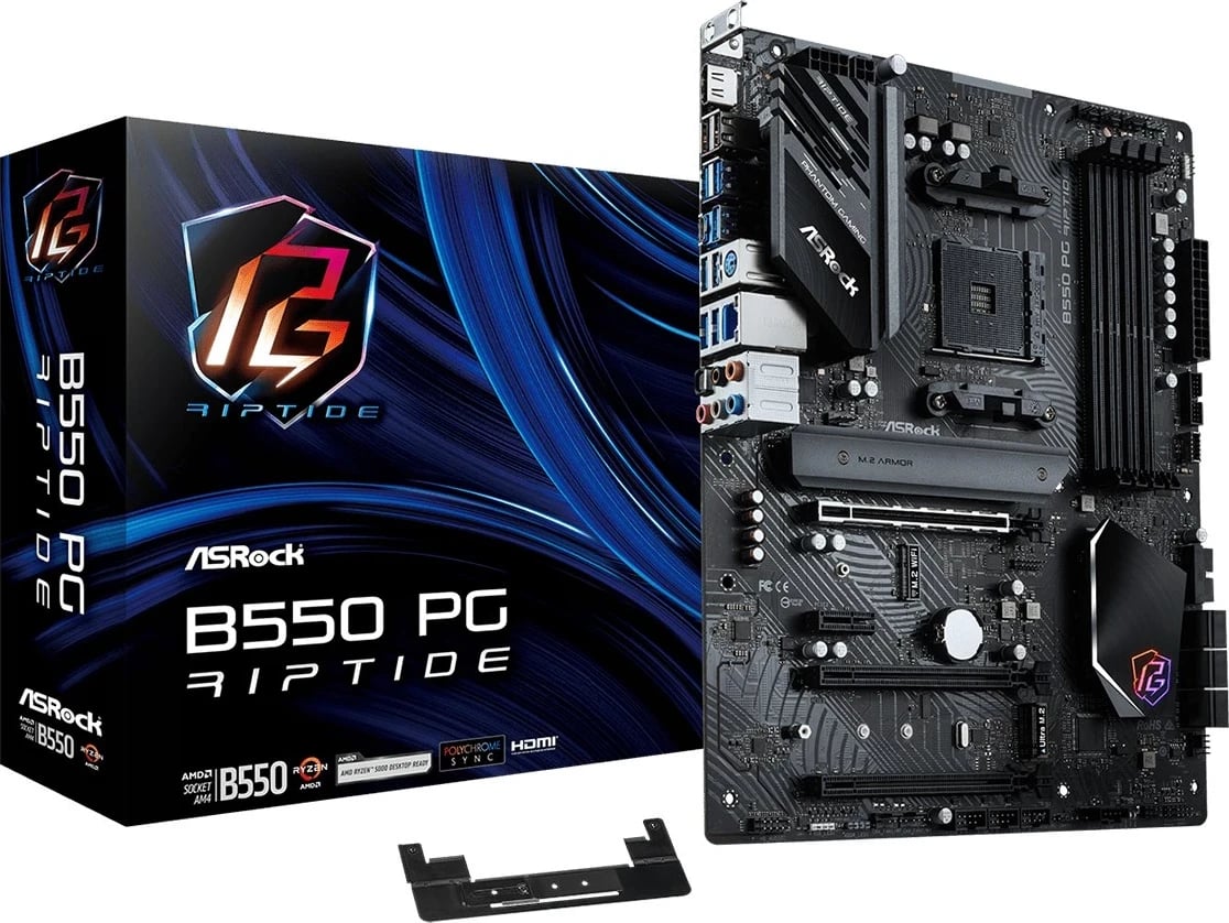 Pllakë amë Asrock B550 PG Riptide, Socket AM4, ATX