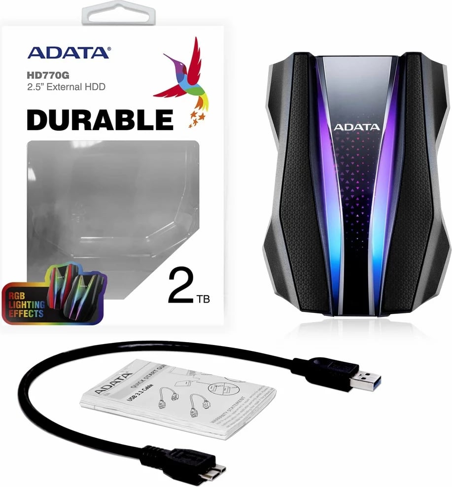 Disk HDD Adata HD770G, 2.5", 2000GB, i zi 