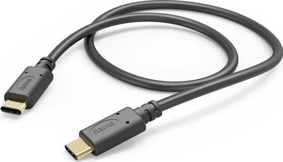 Kabëll Hama USB-C - USB-C, 1m, i zi