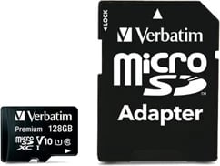 Flash memorie Verbatim Micro SDHC, 128 GB, e zezë