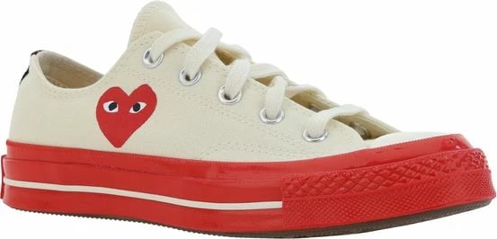 Atlete Comme des Garçons Play x Converse, për meshkuj, të bardha