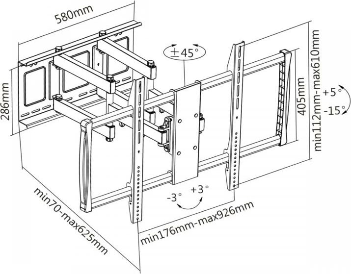 Mbajtëse për projektor SBOX, PM-18, 13.5kg