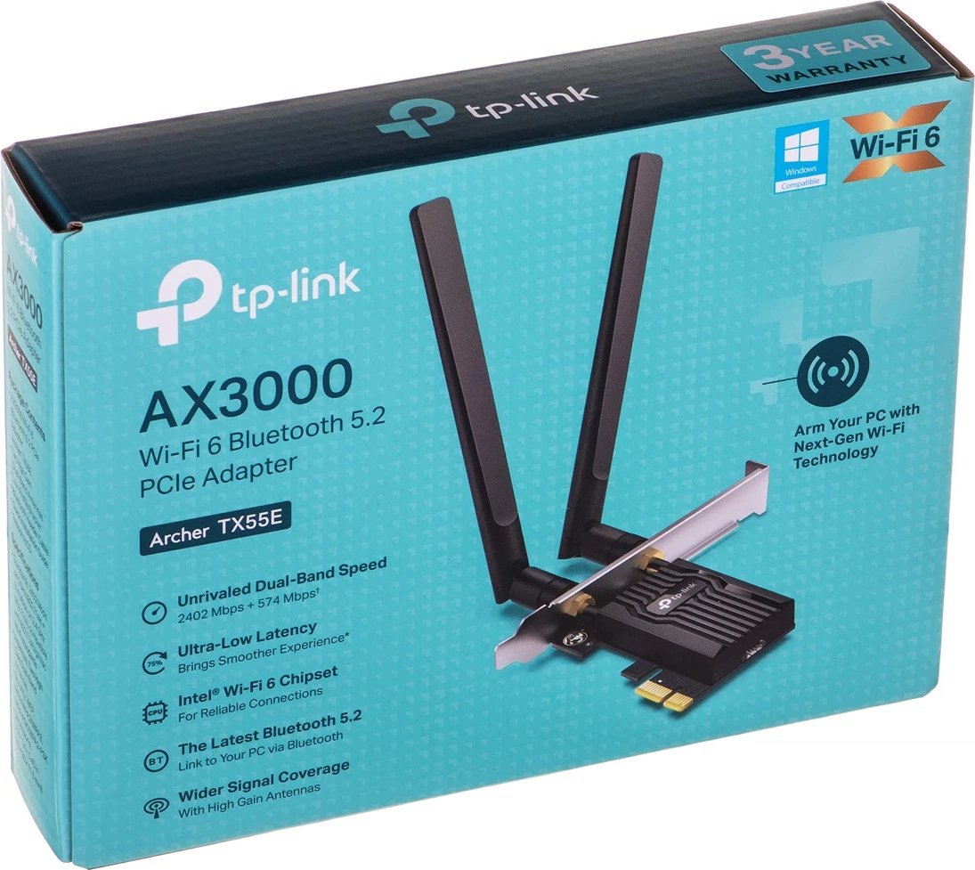 Kartë e rrjetit TP-Link Archer TX55E WLAN/Bluetooth, 2402 Mbit/s