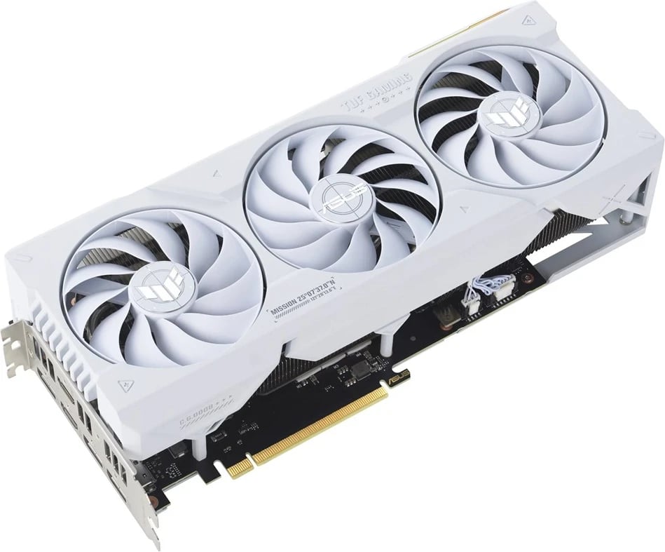 Kartë Grafike ASUS TUF Gaming TUF-RTX4070TIS-O16G-WHITE-GAMING, NVIDIA GeForce RTX 4070 Ti SUPER, 16 GB GDDR6X, e bardhë