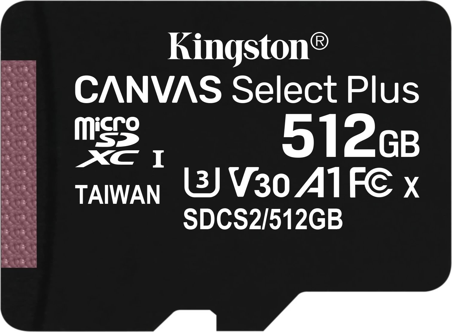 Kartelë microSDXC Kingston Canvas Select Plus 512GB, Class 10, UHS-I, e zezë