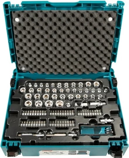 Set mjetesh mekanike Makita E-08713, 120 mjete, Blu