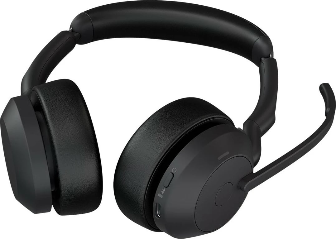 Kufje Jabra Evolve2 55, Link380c UC Stereo, Wireless, Office/Call center, 20 - 20000 Hz, 130 g, të zeza